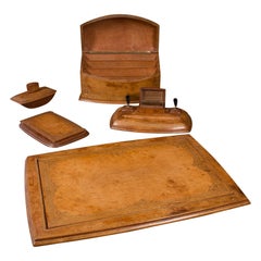 Vintage Writing Desk Set, English, Leather, Correspondence Box, Asprey of London