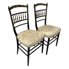 Antique Napoleon III Needlepoint Chairs