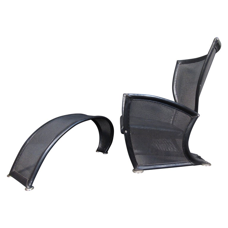 Lounge Chair and Ottoman Set by Paolo Nava Prive For Sale