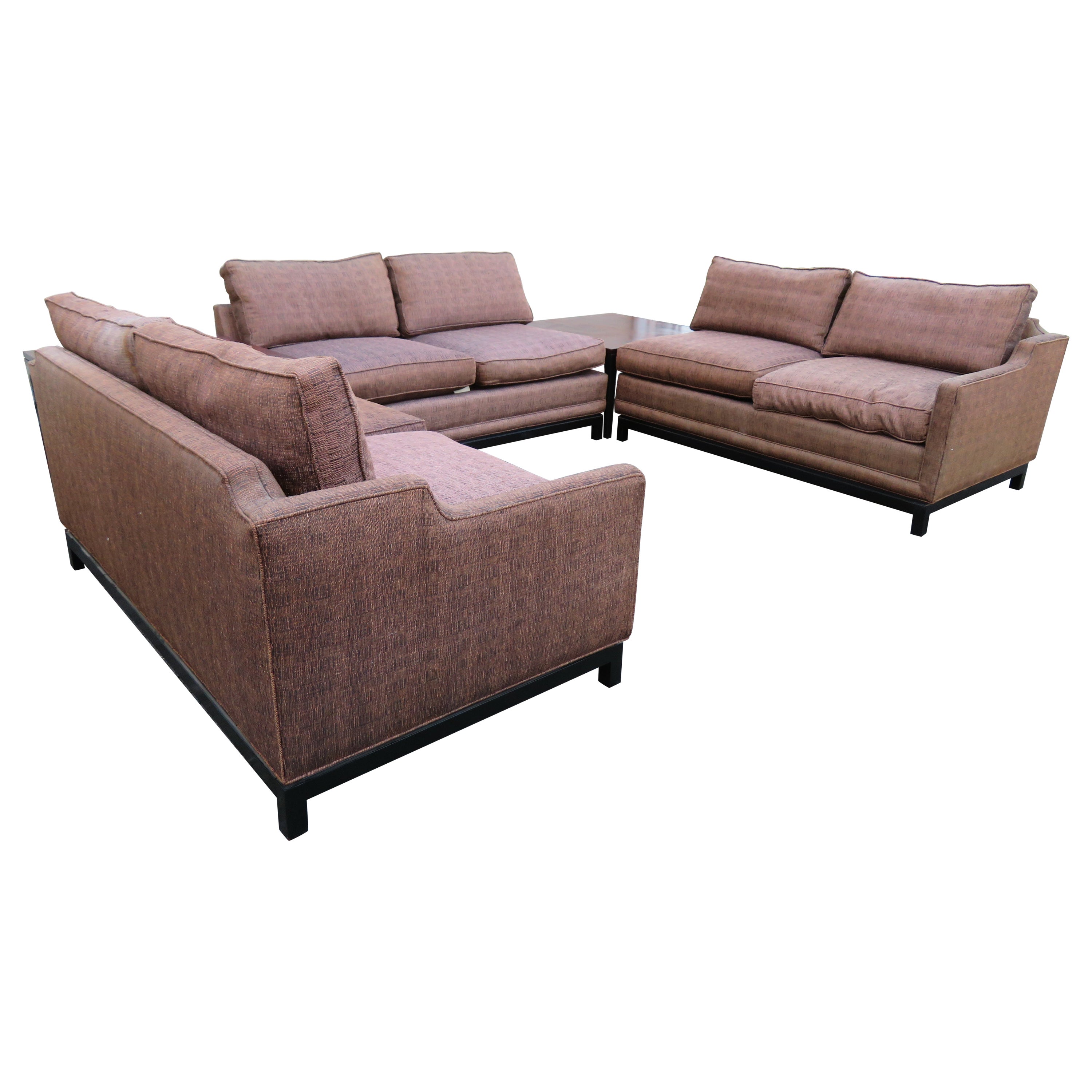 Atemberaubendes 3-teiliges John Widdicomb-Sofa, Mid-Century Modern im Angebot