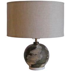 French Ceramic Desk/Table Lamp, circa 1940s Vintage French Ceramic Desk/Table Lamp, circa 1940s