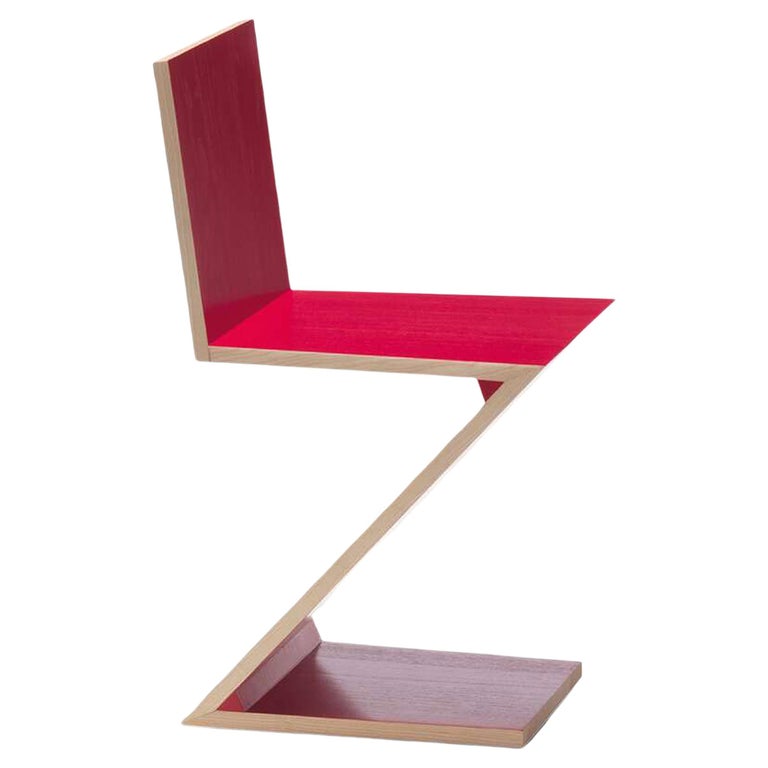 Gerrit Thomas Rietveld for Cassina Zig Zag chair, new, designed 1934, offered by DADA