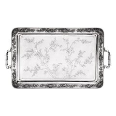 Antique Chinese Export Silver Tray