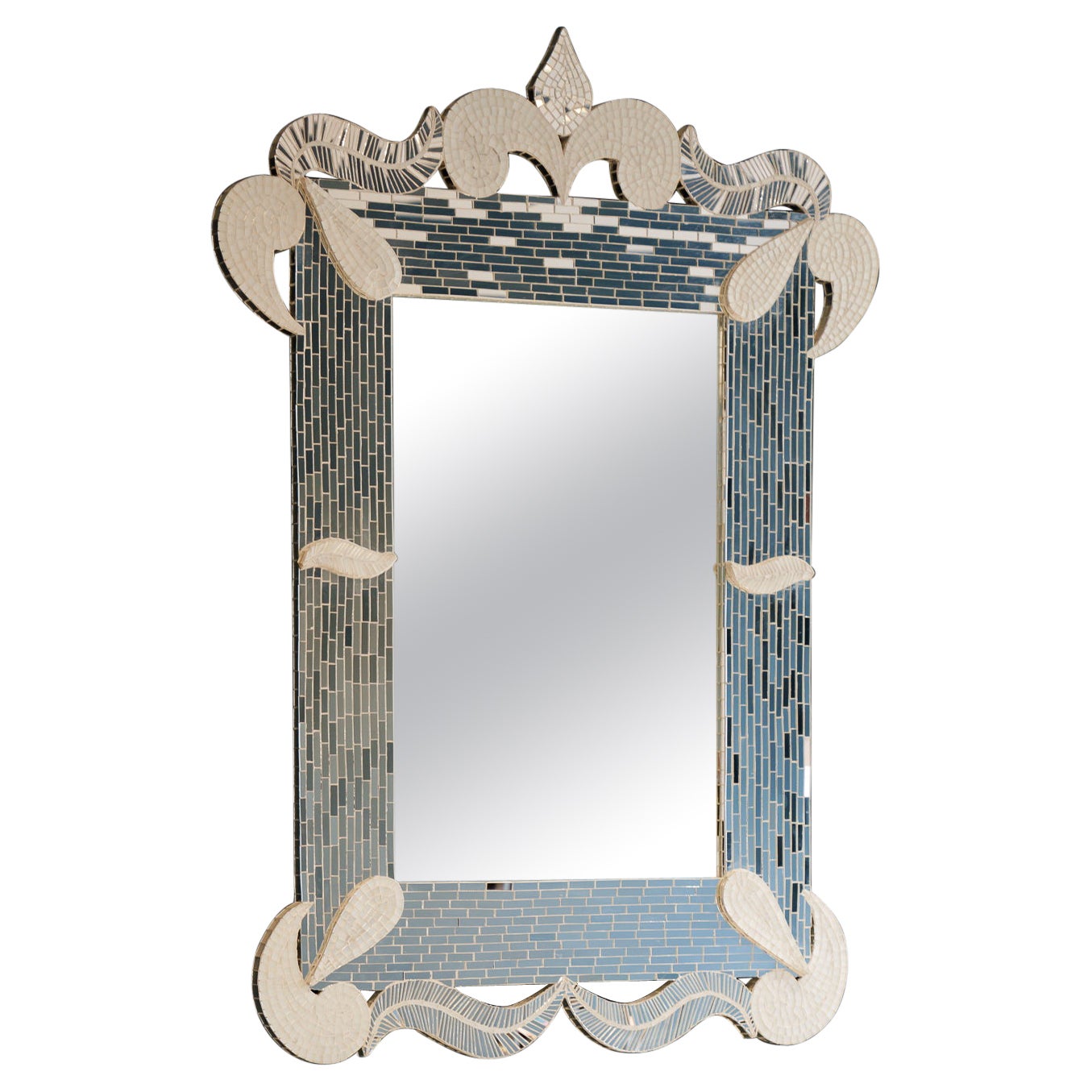 Rectangular Palazzo Mosaic Mirror, Handmade in the Uk by Claire Nayman For Sale
