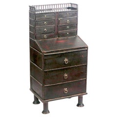 Tramp Art Secretary Desk of Diminutive Size
