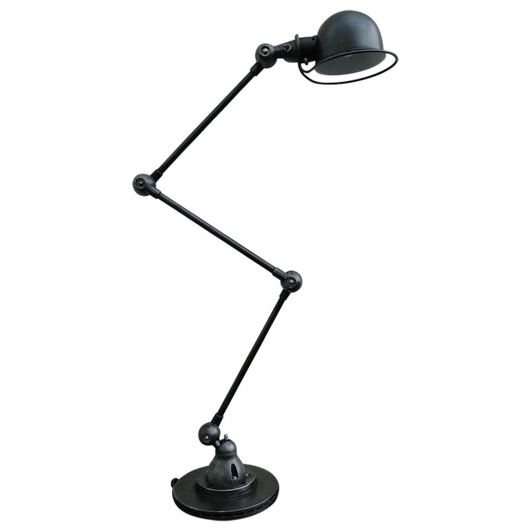 Jean Louis Domecq JIelde French Modernist Industrial 3 Arms Reading Desk  Lamp For Sale at 1stDibs