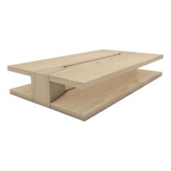 Brushed Oak Amarante Low Table by LK Edition