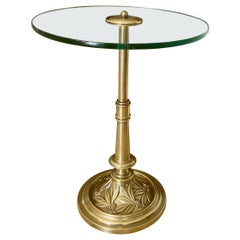 Brass Round Side End Table