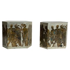Rare “Romanesque” Side Tables by LaVerne