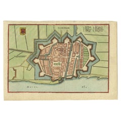 Antique Map of the City of Gorinchem by Merian, c.1659