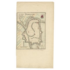 Carte ancienne de la ville d'Audenwater par Merian, 1659