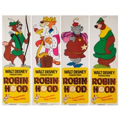 Vintage Robin Hood Original 1973 Uk Door Panel / Insert Film Movie Poster, Disney