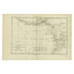Antique Map of the Coast of Guinea, Africa, c.1780