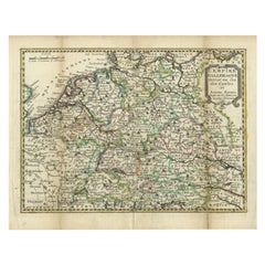 Antike Karte des deutschen Kaiserreichs von De Leth, 1749