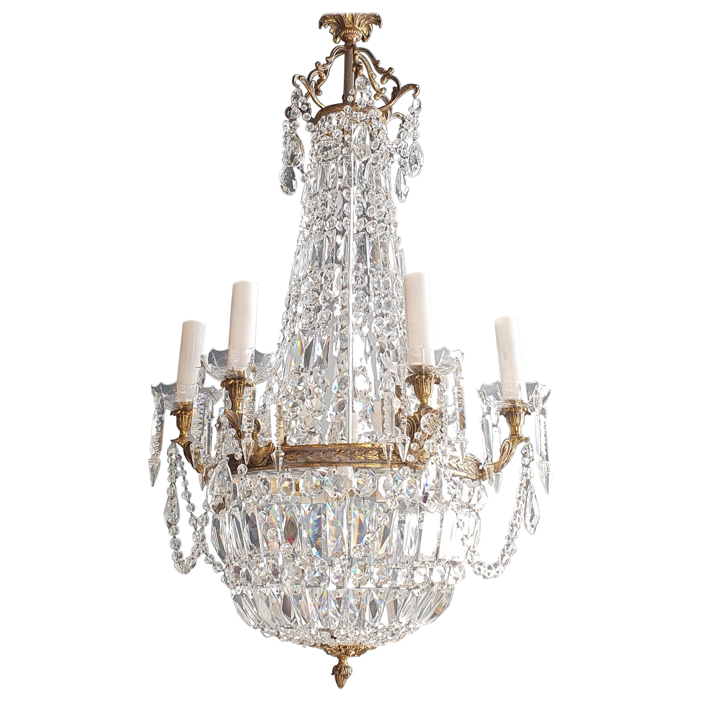 Sparkle Empire Sac a Pearl Chandelier Crystal Gold Basket Antique Brass Classic