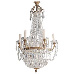 Sparkle Empire Sac a Pearl Chandelier Crystal Gold Basket Antique Brass Classic