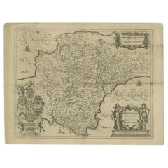 Antique Map of the County of Devon by Overton, 1713