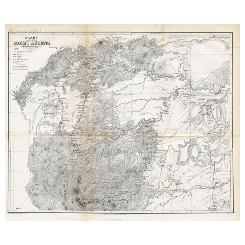 Antique Map of the District of Boemi Agoeng by Stemler, c.1875 For Sale