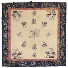 Vintage Chinese Square Rug
