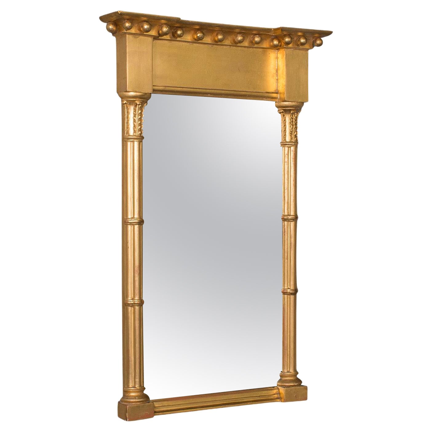 Antique Pier Mirror, English, Giltwood, Decorative, Hall, Regency, Circa 1820