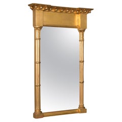 Miroir de pilier ancien anglais, bois doré, décoratif, hall, Régence, vers 1820