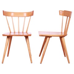 Paul McCobb Planner Group Mid-Century Modern Spindle Back Dining Chairs, Pair