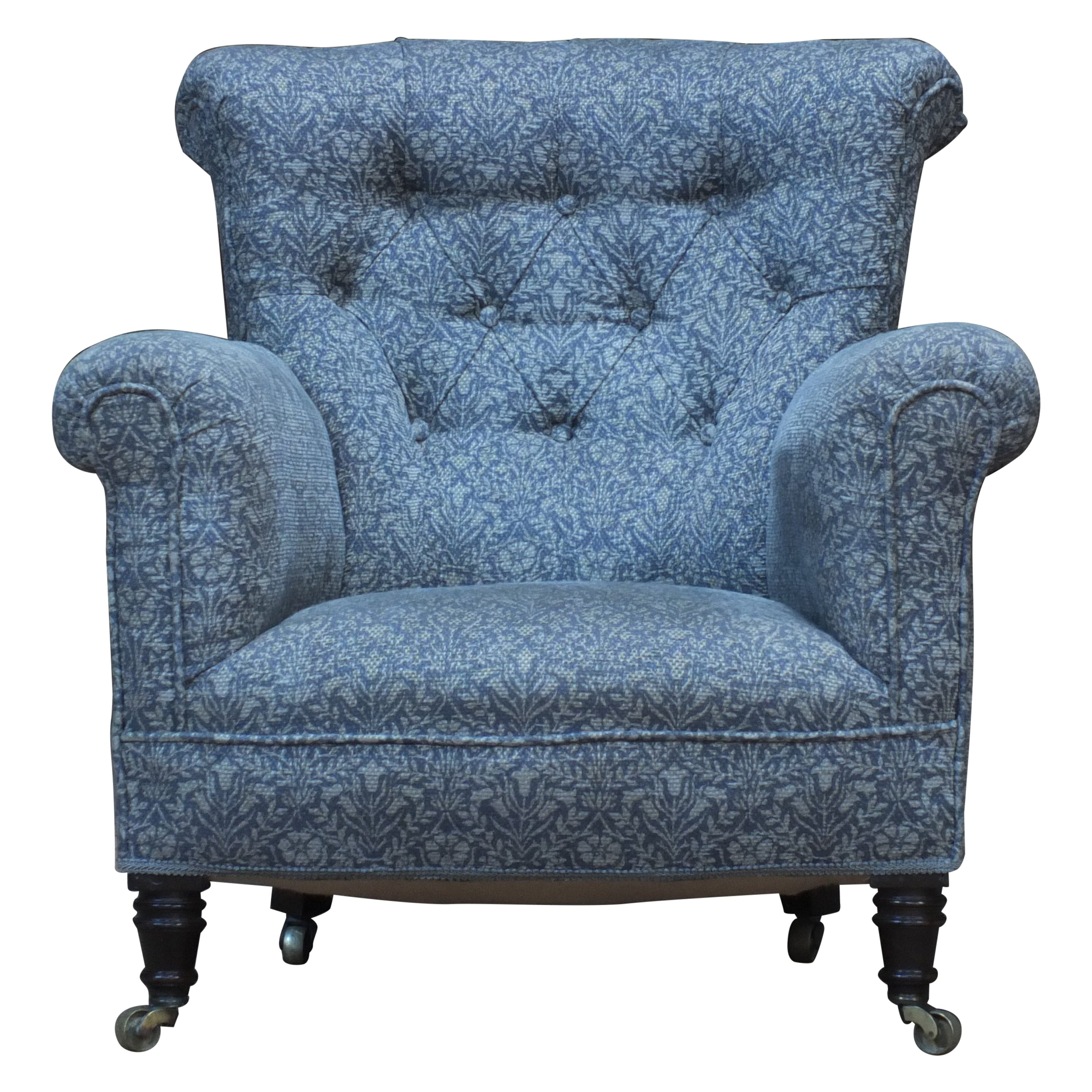 Antique English Howard and Sons Style Armchair
