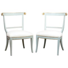 Pair of Niermann Weeks Gustavian Klismos Chairs