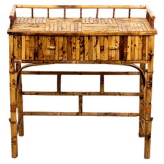 Bamboo Two Drawer Console Table