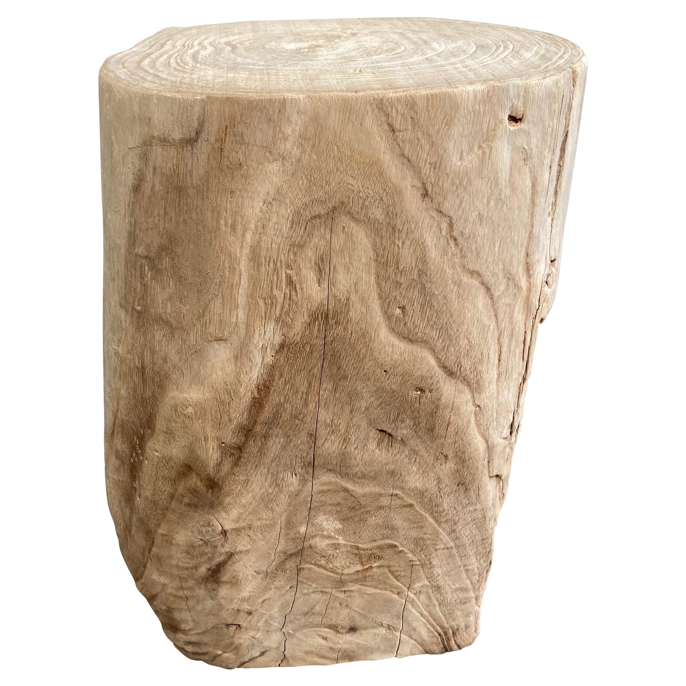 Natural Wood Side Table or Stool