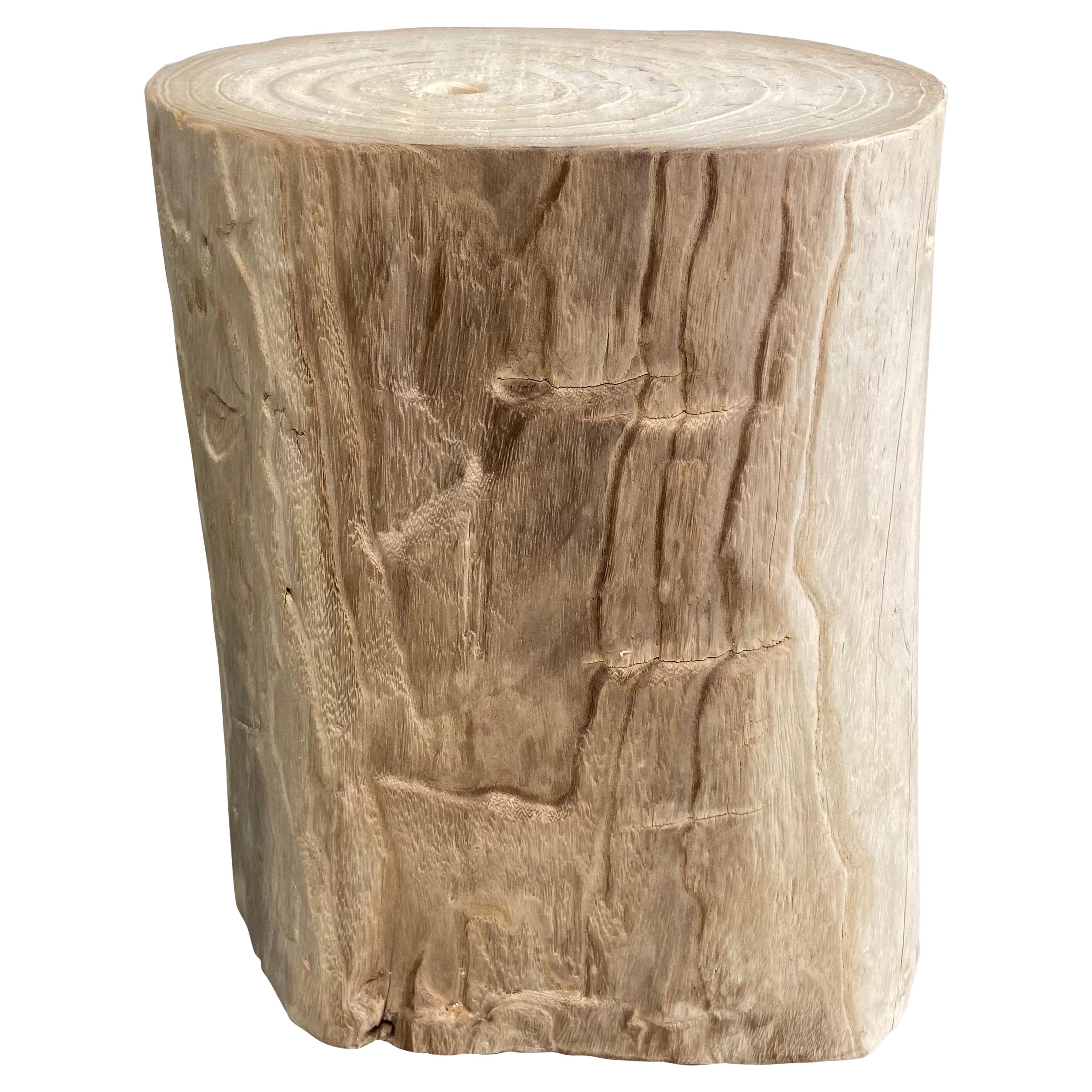 Natural Wood Stump Stool or Side Table
