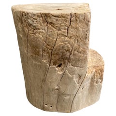 Natural Wood Stump Stool or Rustic Side Table