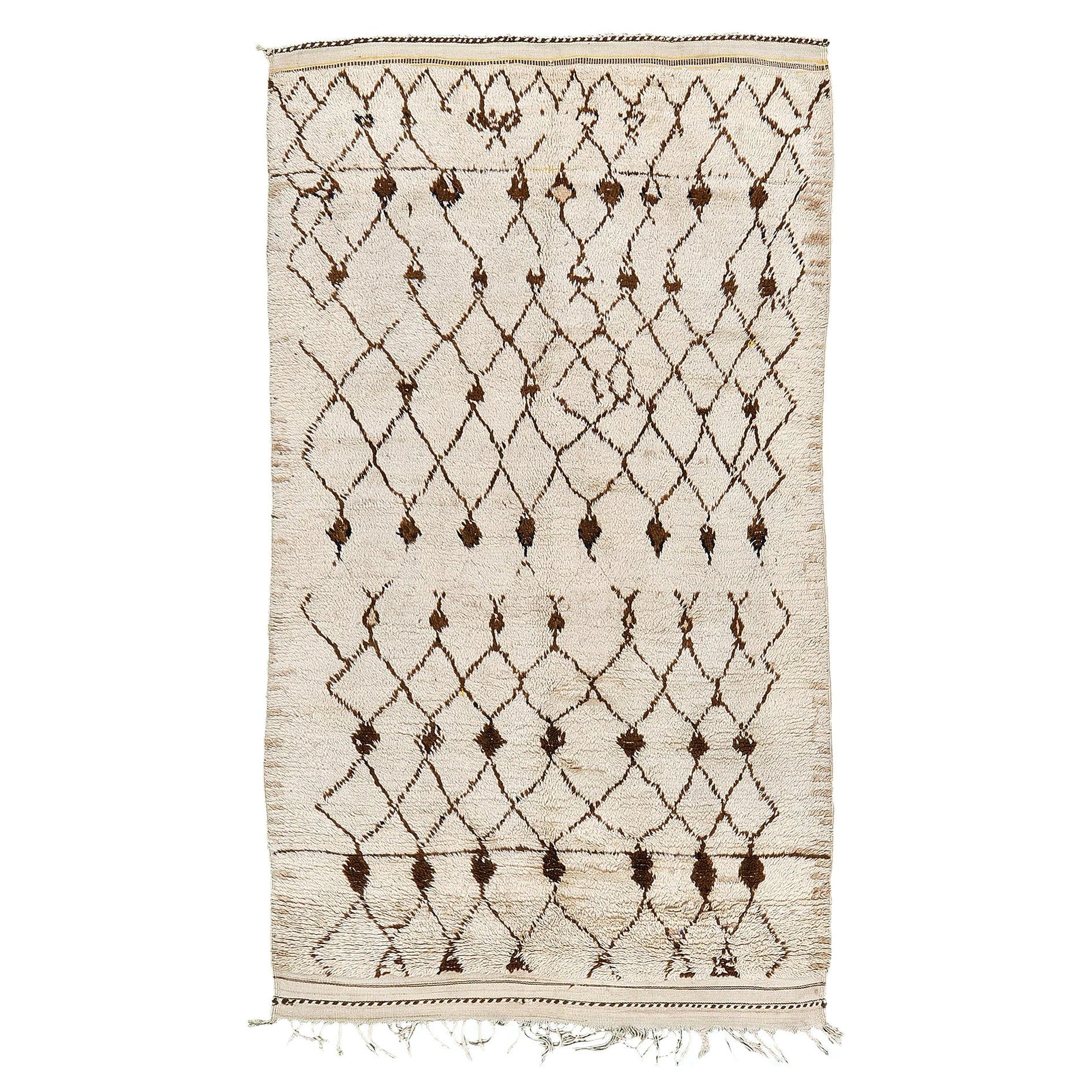 Mehraban Vintage Marokkanischer Teppich mit Stammesmotiv aus dem Mittleren Atlas im Angebot