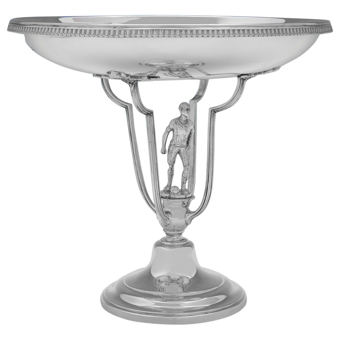 Art Deco Sterling Silver Football Trophy - Sheffield 1927 - Footballer Model