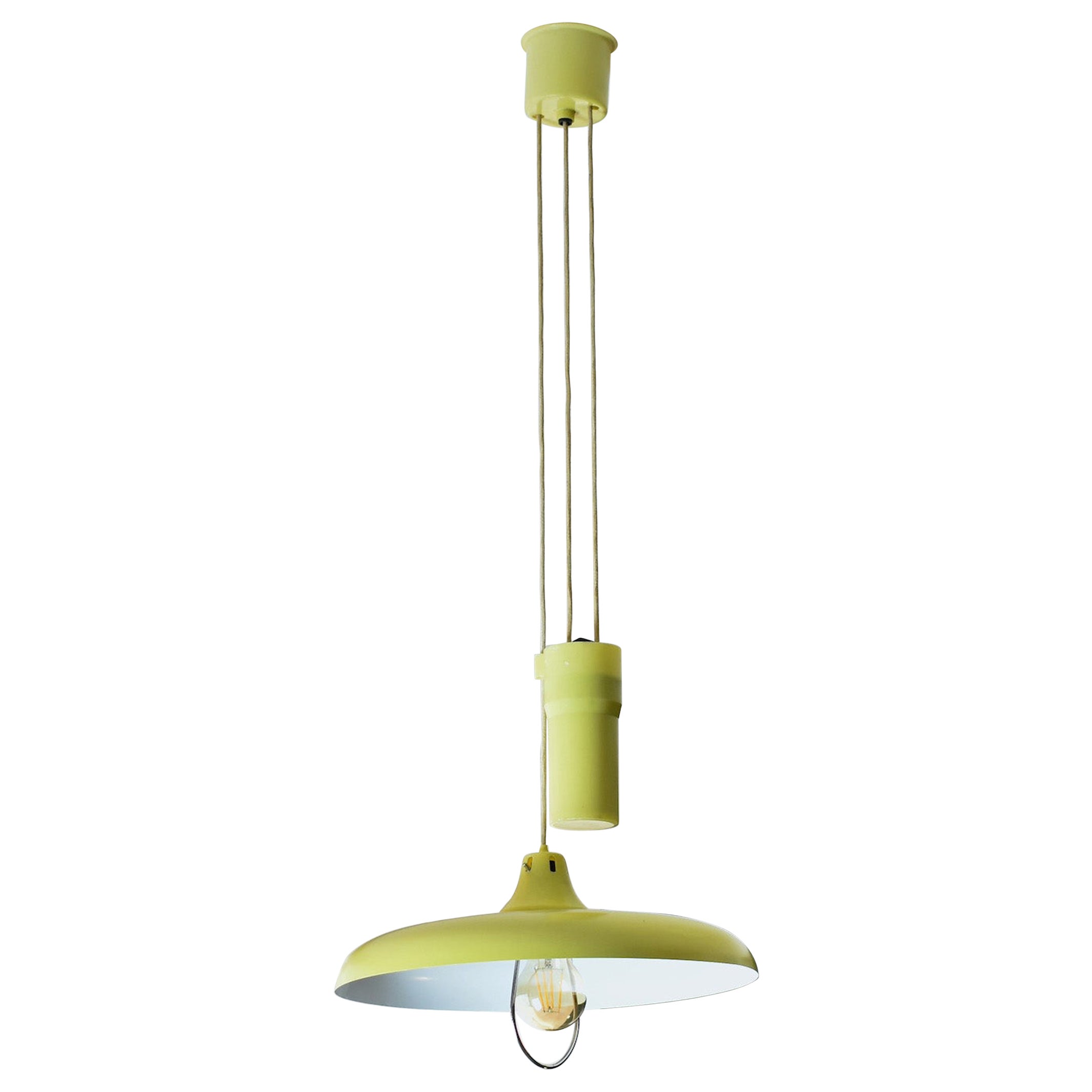 Lampe à suspension réglable italienne mi-siècle moderne des années 1950 par Stilux