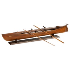 Used Edwardian Pine Five-Oar Rowing Skiff