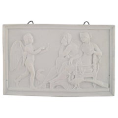 Bing and Grøndahl After Thorvaldsen, Antique Biscuit Wall Plaque, 1870s / 80s