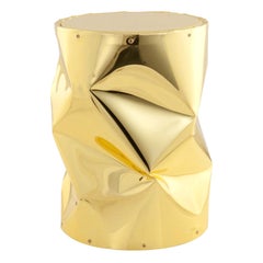 Bumpy Medium Stool Gold or Chrome Finish