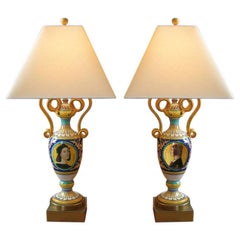 Pair of Italian Pottery Lamps
