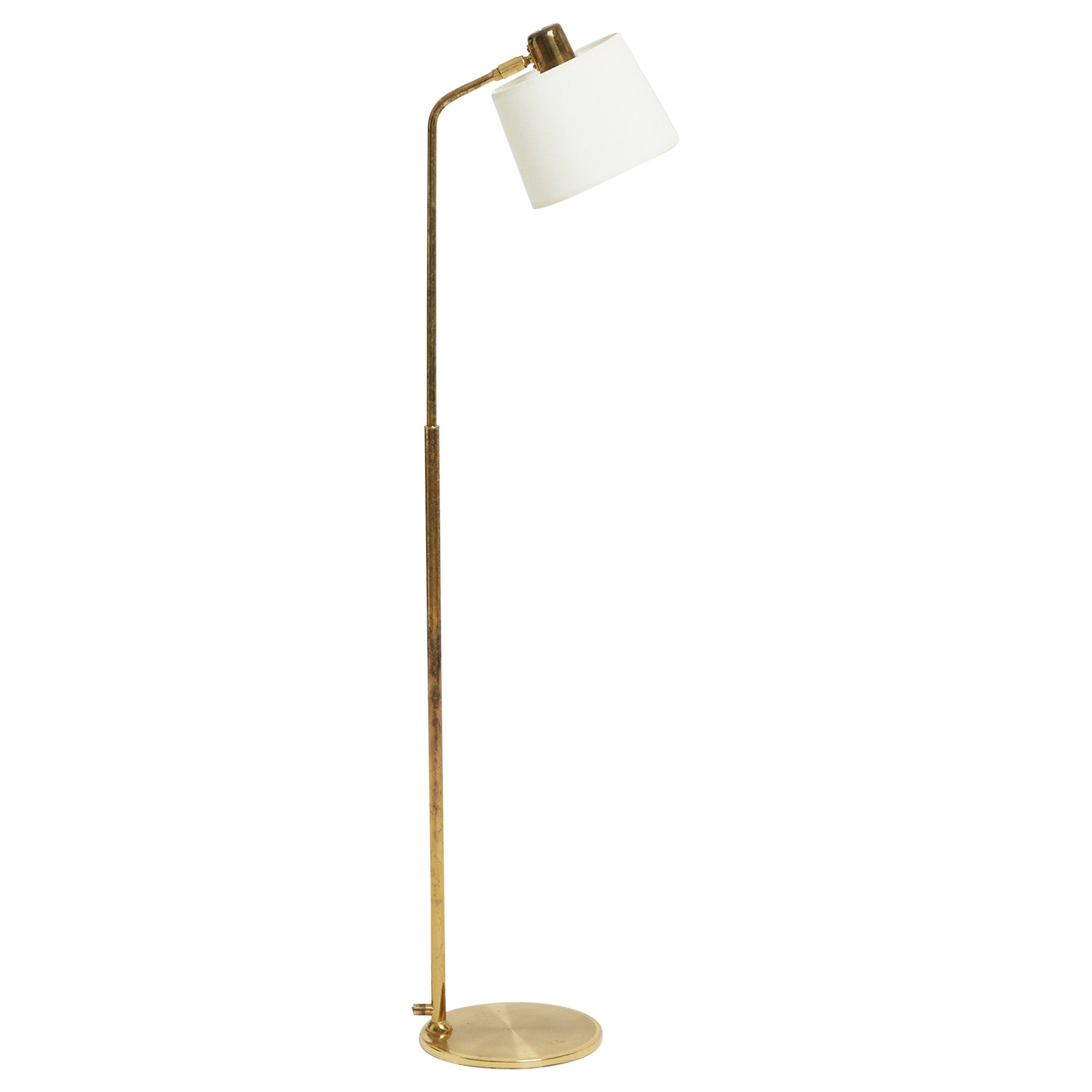 MidCentury Brass Reading Floor Lamp at 1stDibs