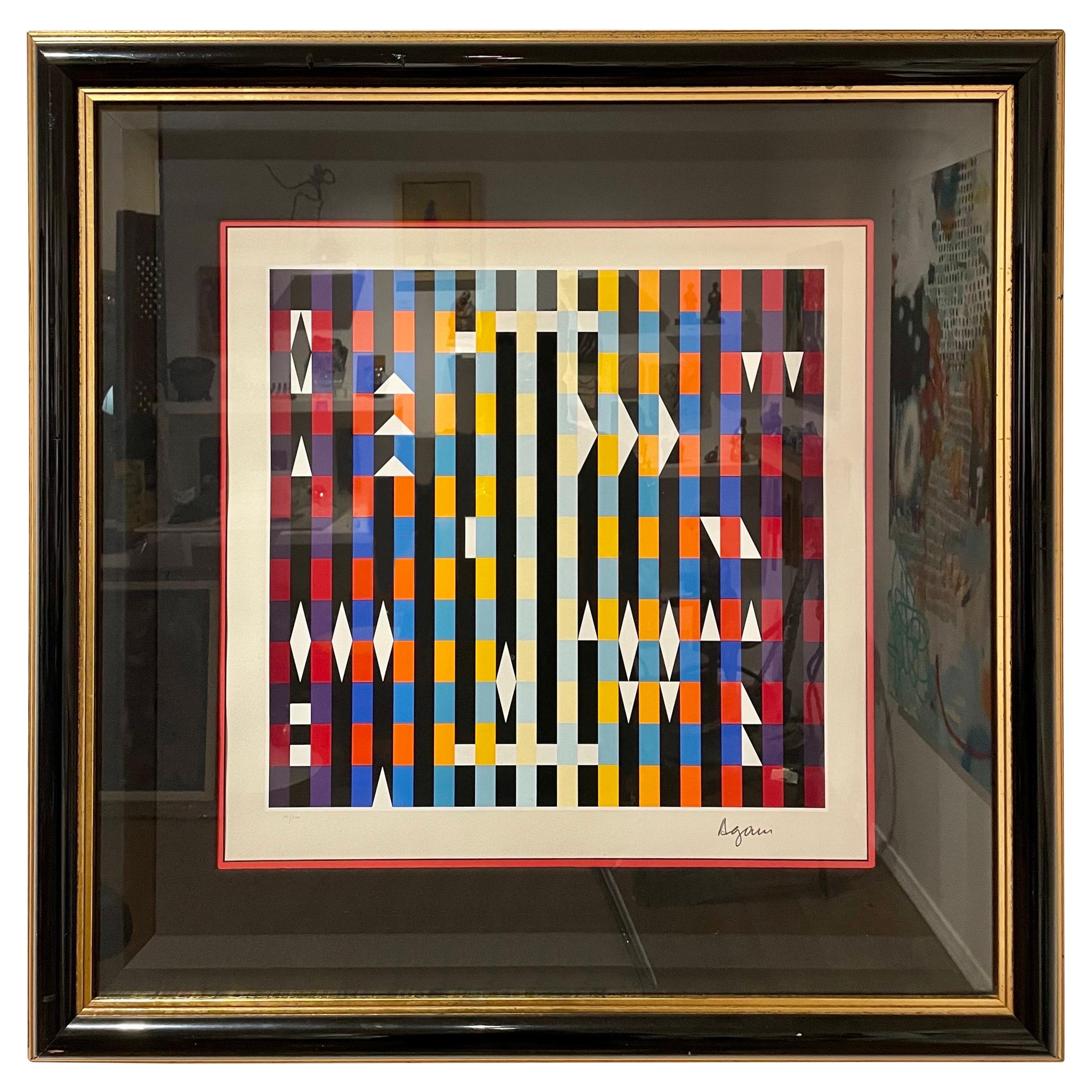 Yaacov Agam Yucatan Modern Signed Serigraph Framed Signed & Numbered
