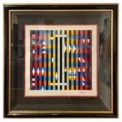 Yaacov Agam Yucatan Modern Signed Serigraph Framed Signed & Numbered
