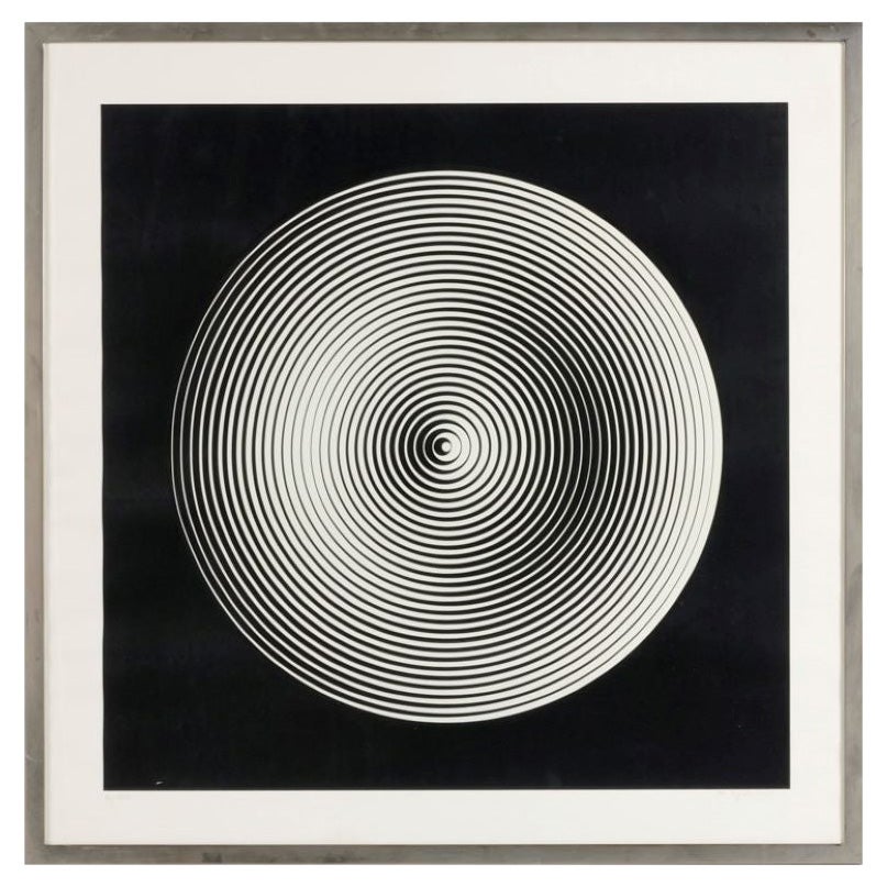 1960's "Dinamica Circolare" Marina Apollonio Limited Edition Op Art Screen Print