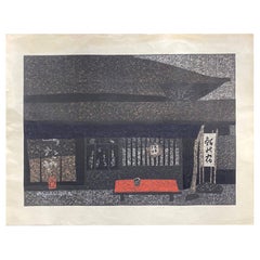 Kiyoshi Saito Signed Limited Edition Japanese Woodblock Print Toriemoto Kyoto D