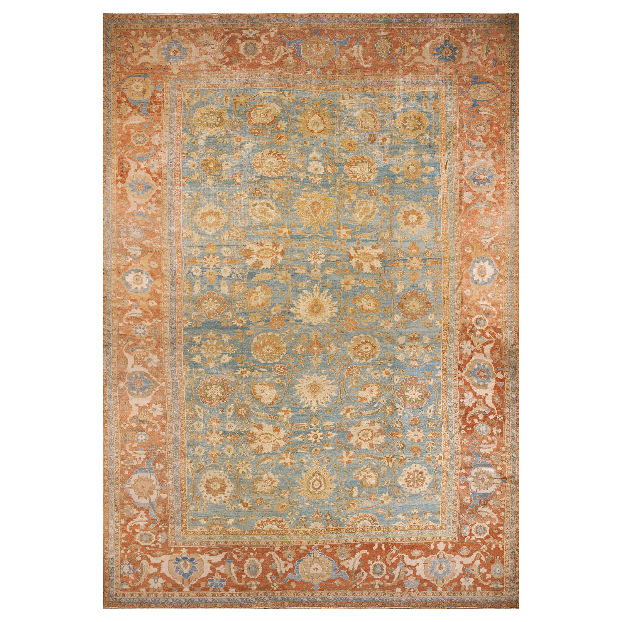 19th Century Persian Ziegler Sultanabad Carpet ( 15'8" x 22' - 477 x 670 cm ) For Sale