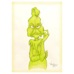 Vintage Dr. Seuss 'Virgil Ross' How the Grinch Stole Christmas, Original Drawing