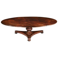 Antique Large Regency Round Dining Table