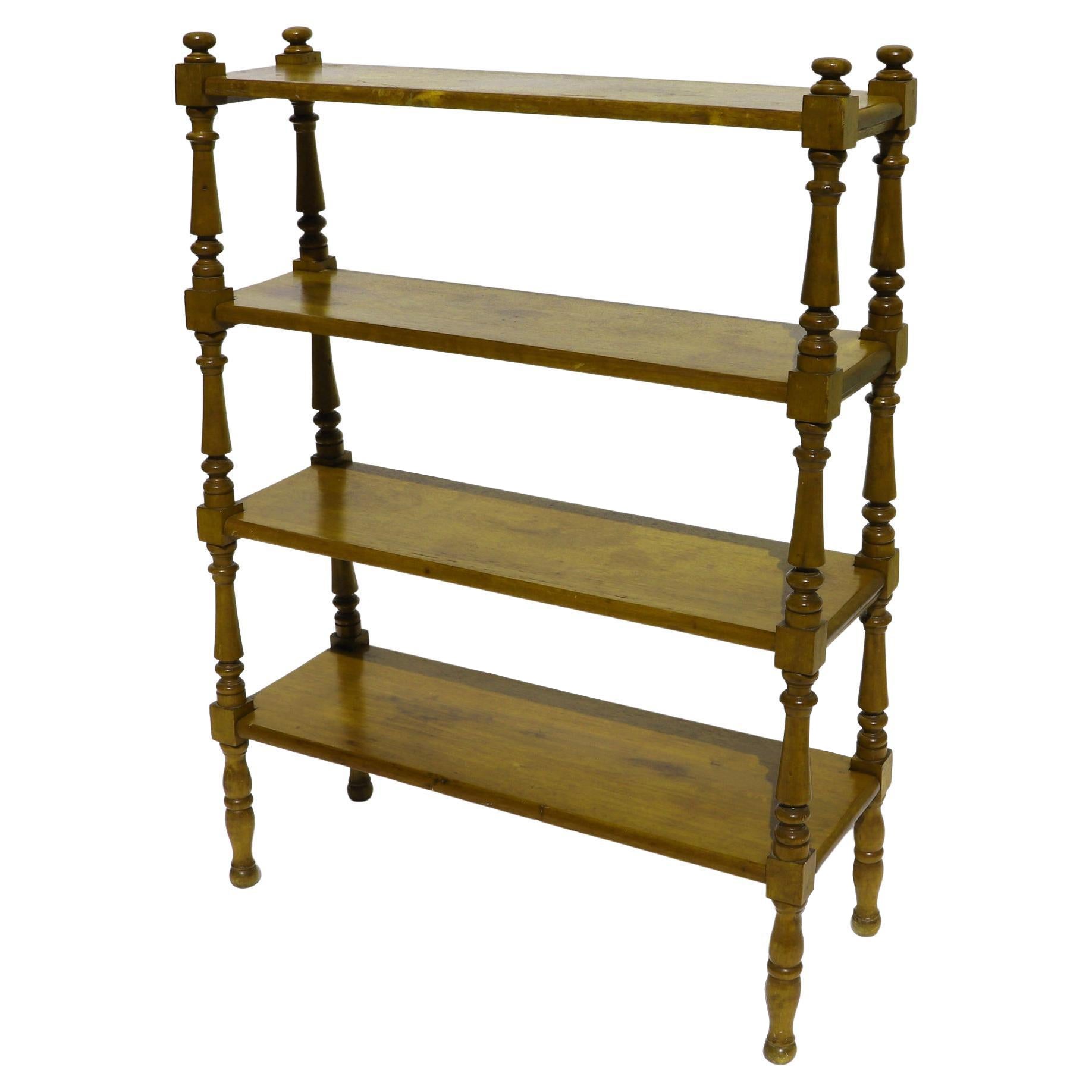 American Set of Walnut Four-Tier Shelves For Sale