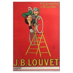 Original Antique French Art Deco Poster, 'JB LOUVET', 1919 by Mich