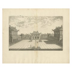Antique Print of the Imperial Palace in Peking by Nieuhof, 1668